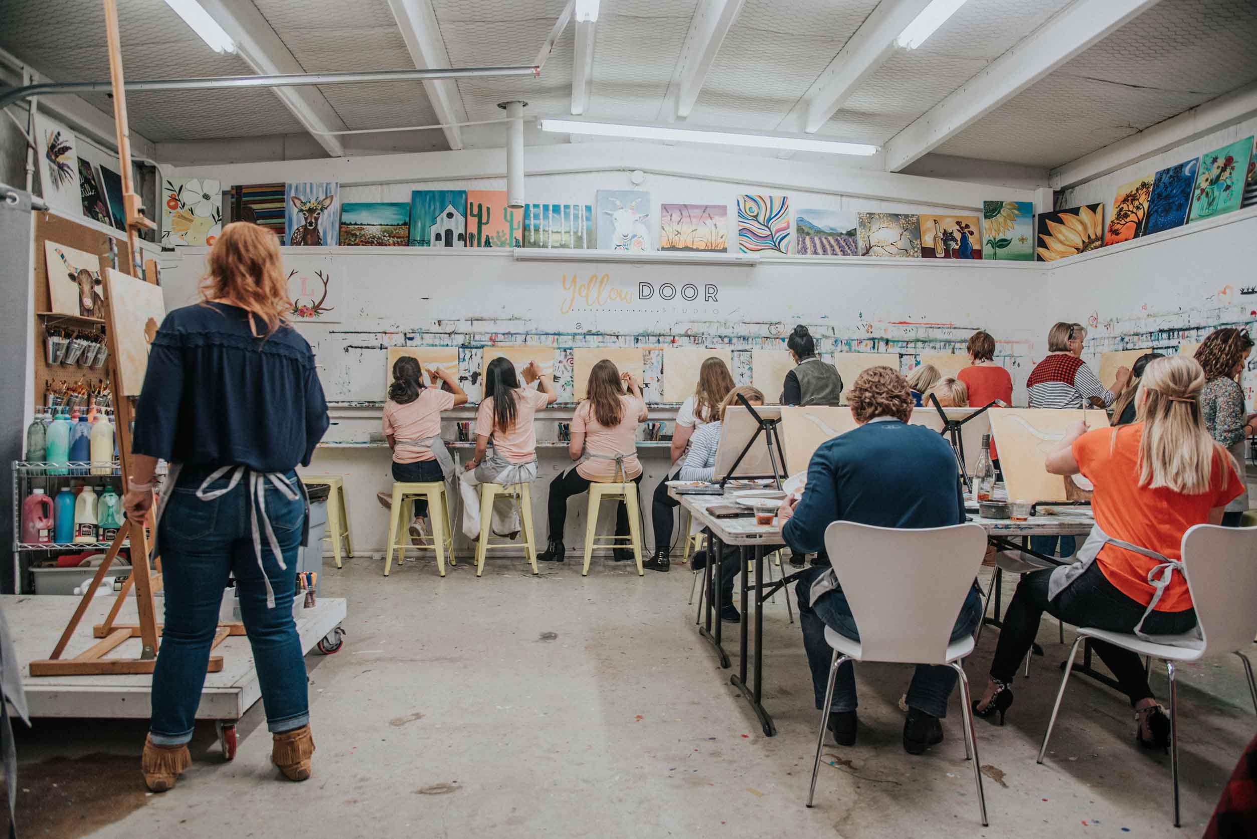 Art and Vino Painting Class “Meadow” Fredericksburg Texas