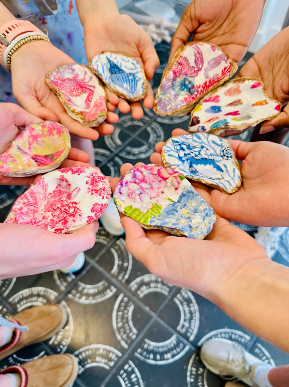 Decoupage Shell Ring Holder Workshop