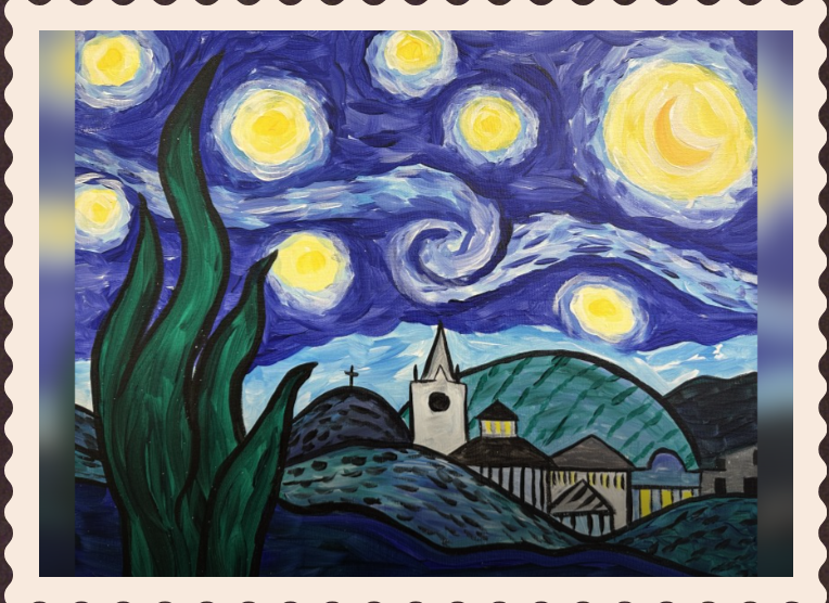 Paint & Sip ” Starry Fred”