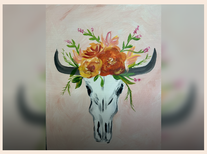Paint & Sip “Floral Skull”