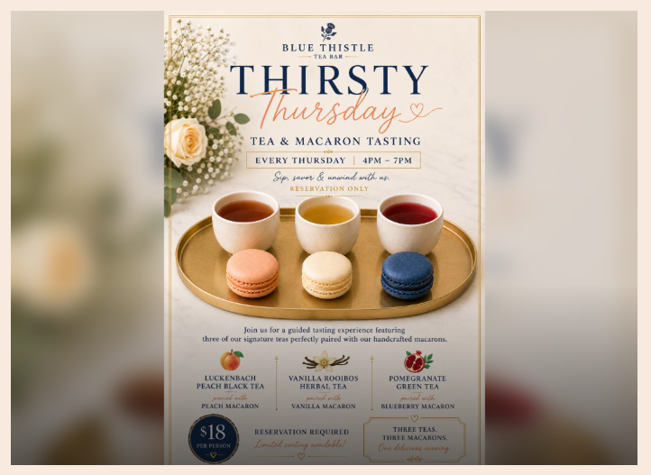 Thirsty Thursday @ Blue Thistle Tea Bay