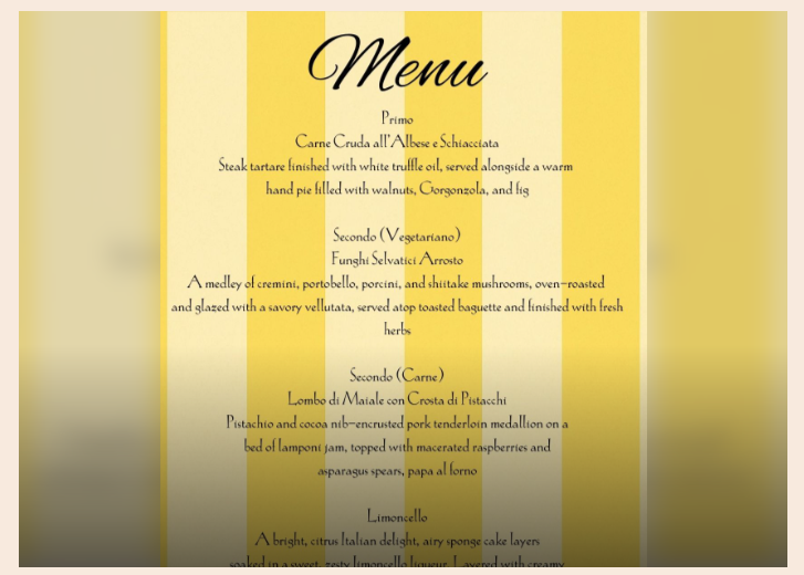 Once Upon a Cookbook Dinner Series