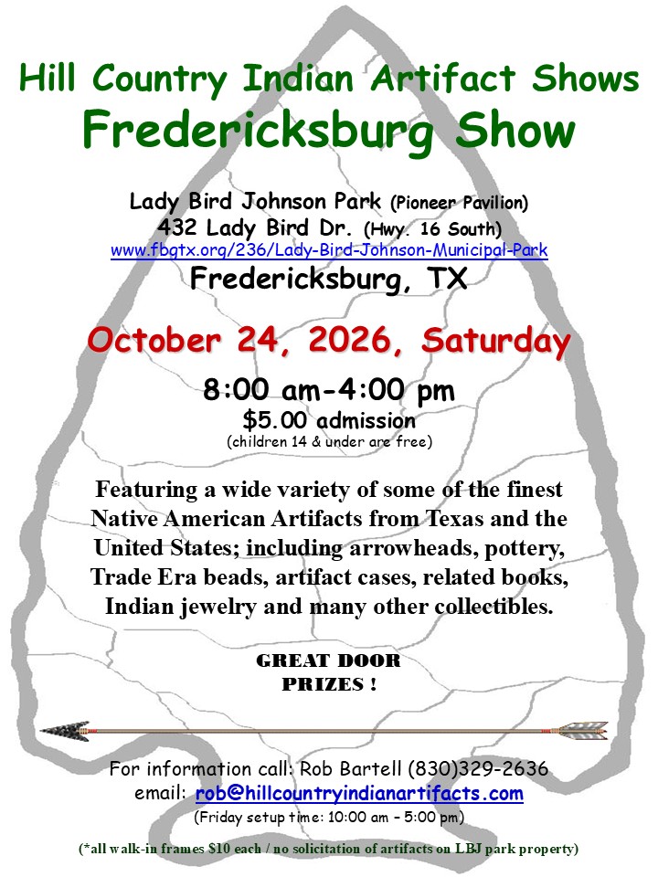 Fredericksburg Indian Artifacts Show